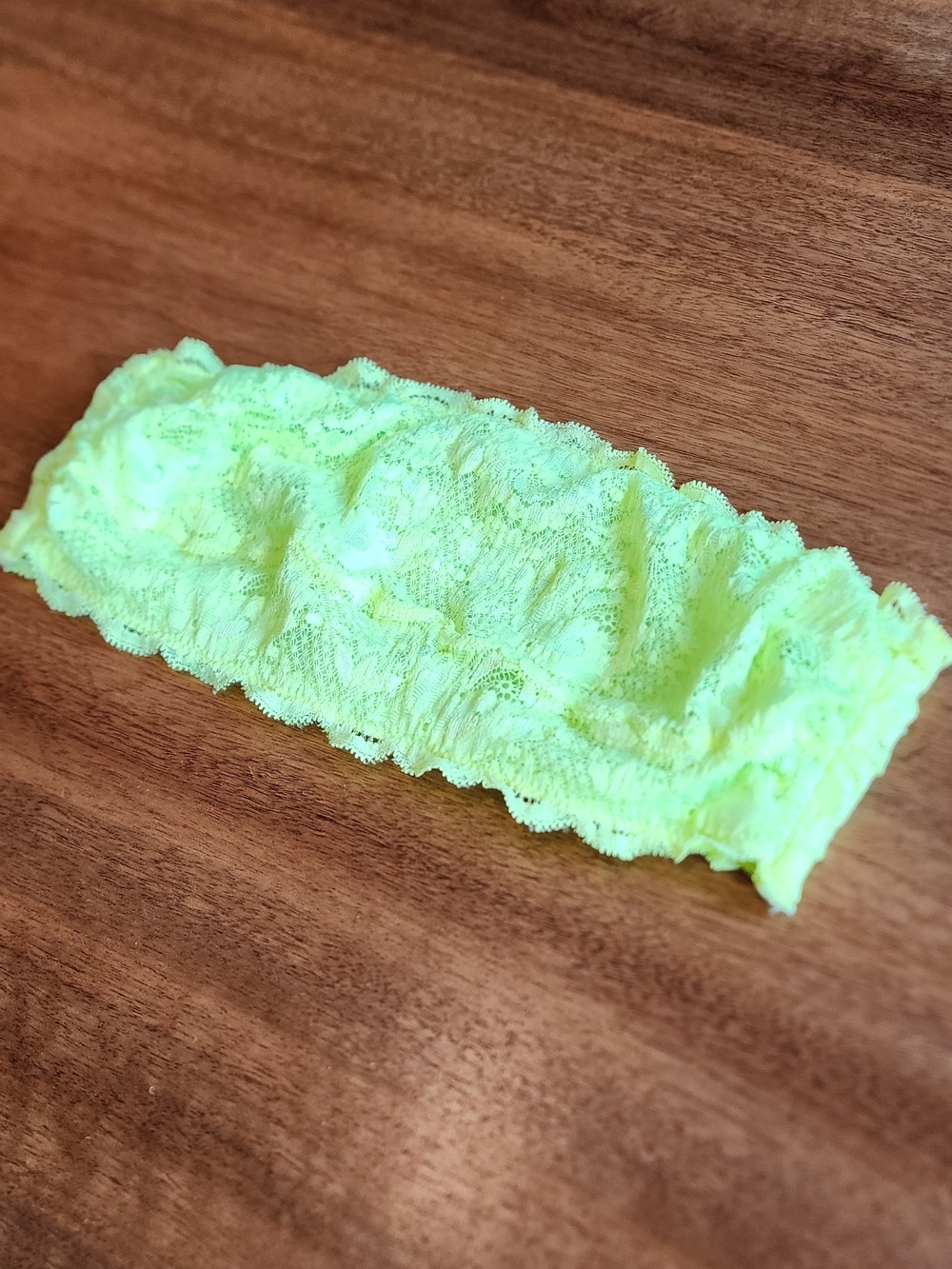 Cosabella Never Say Never Flirtie Bandeau Lace Bra Neon Lime Green Size S - Picture 4 of 11